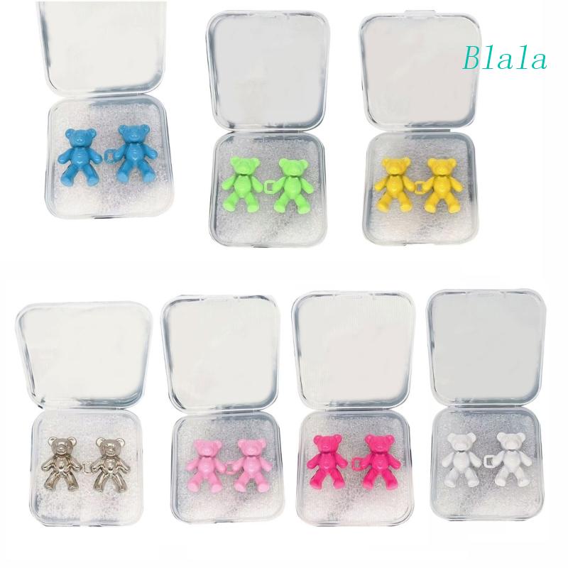 Bộ 2 Khóa Thắt Lưng Quần Jean Không Cần Đóng Đinh Có Thể Điều Chỉnh Hình Gấu Dễ Thương