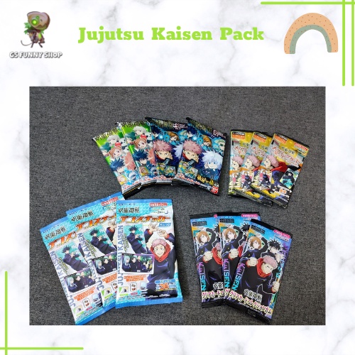 Tổng hợp thẻ nhân phẩm/Pack Random Chú Thuật Hồi Chiến - Jujutsu Kaisen Clear Card, Metal, Sticker