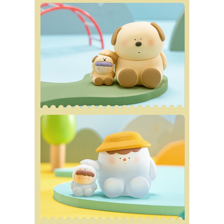 Mô hình  Animal Dad and Son nhiều mẫu mã dễ thương chất liệu PVC làm mô hình trang trí, quà tặng -Ráp