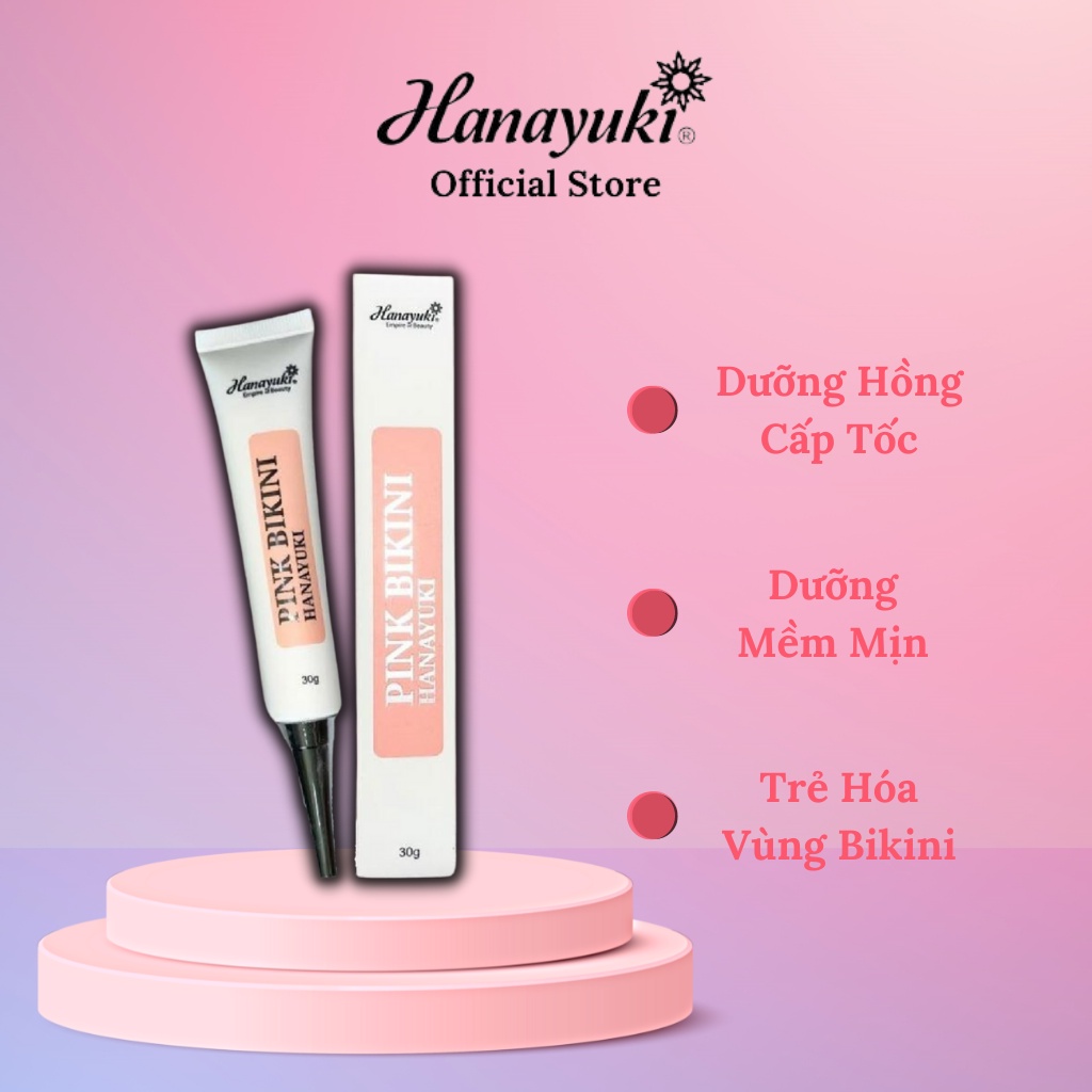 Combo Kem Dưỡng Hồng Nhũ Hoa & Kem Dưỡng Hồng Bikini Hanayuki Chính Hãng