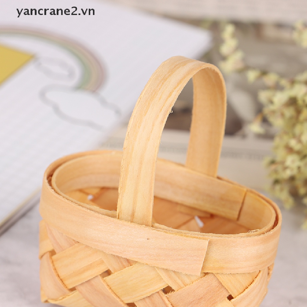 Giỏ Đựng Trái Cây / Rau Củ Dệt Tay Thu Nhỏ 1 / 12 Dễ Thương Trang Trí Nhà Búp Bê yancrane2.vn