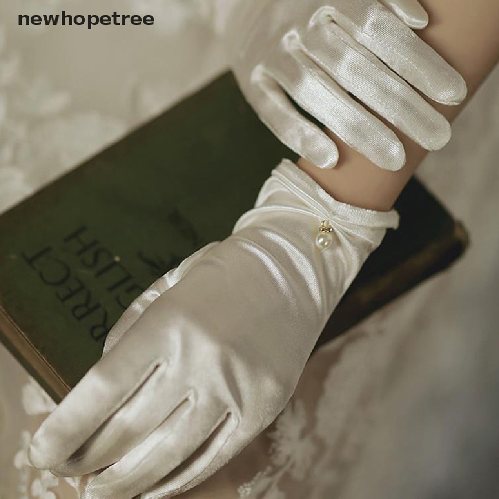 Găng Tay Cô Dâu Ngắn Hở Ngón Sang Trọng