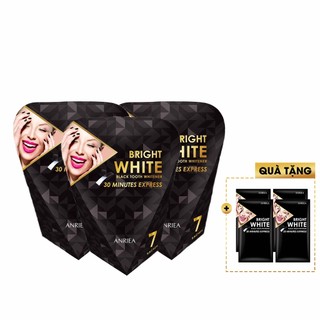 [LIỆU TRÌNH 21 NGÀY TẶNG 4 MIẾNG DÁN] - Miếng Dán Trắng Răng Anriea Black Tooth Whitening - 30 Minutes Express