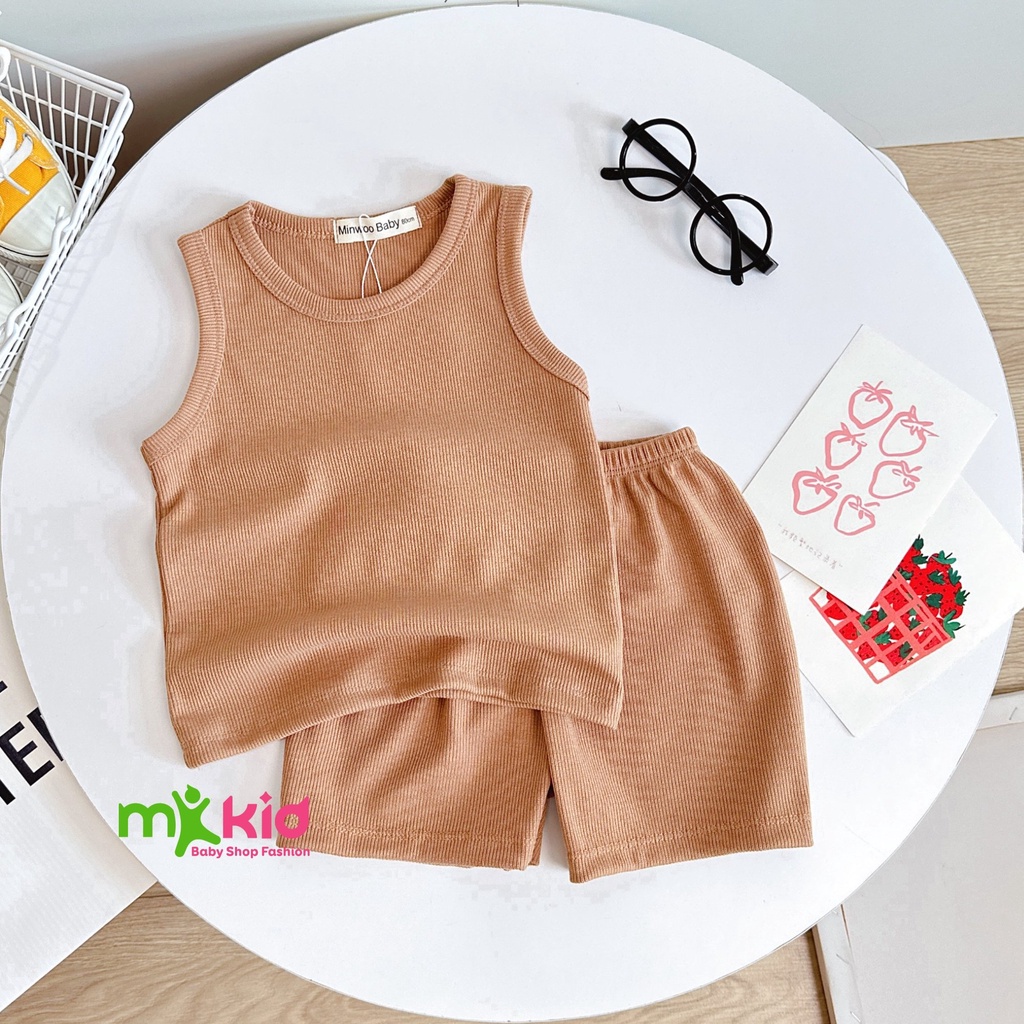 Bộ Ba Lỗ Cho Bé Trai Bé Gái 6-28KG Chất Len Tăm Cao Cấp Co Giãn Và THấm Hút Mồ Hôi Tốt