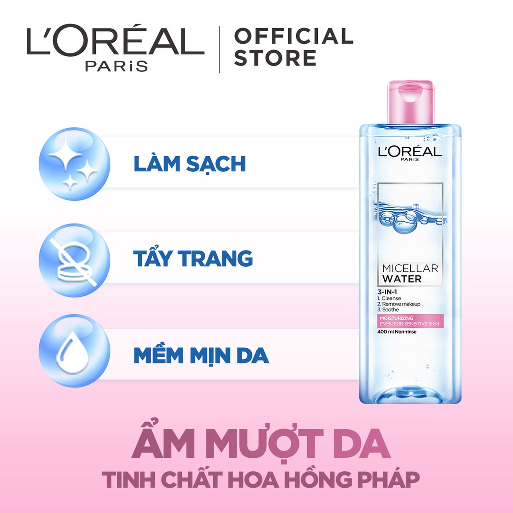Nước tẩy trang L'Oréal Micellar Water - 400ml