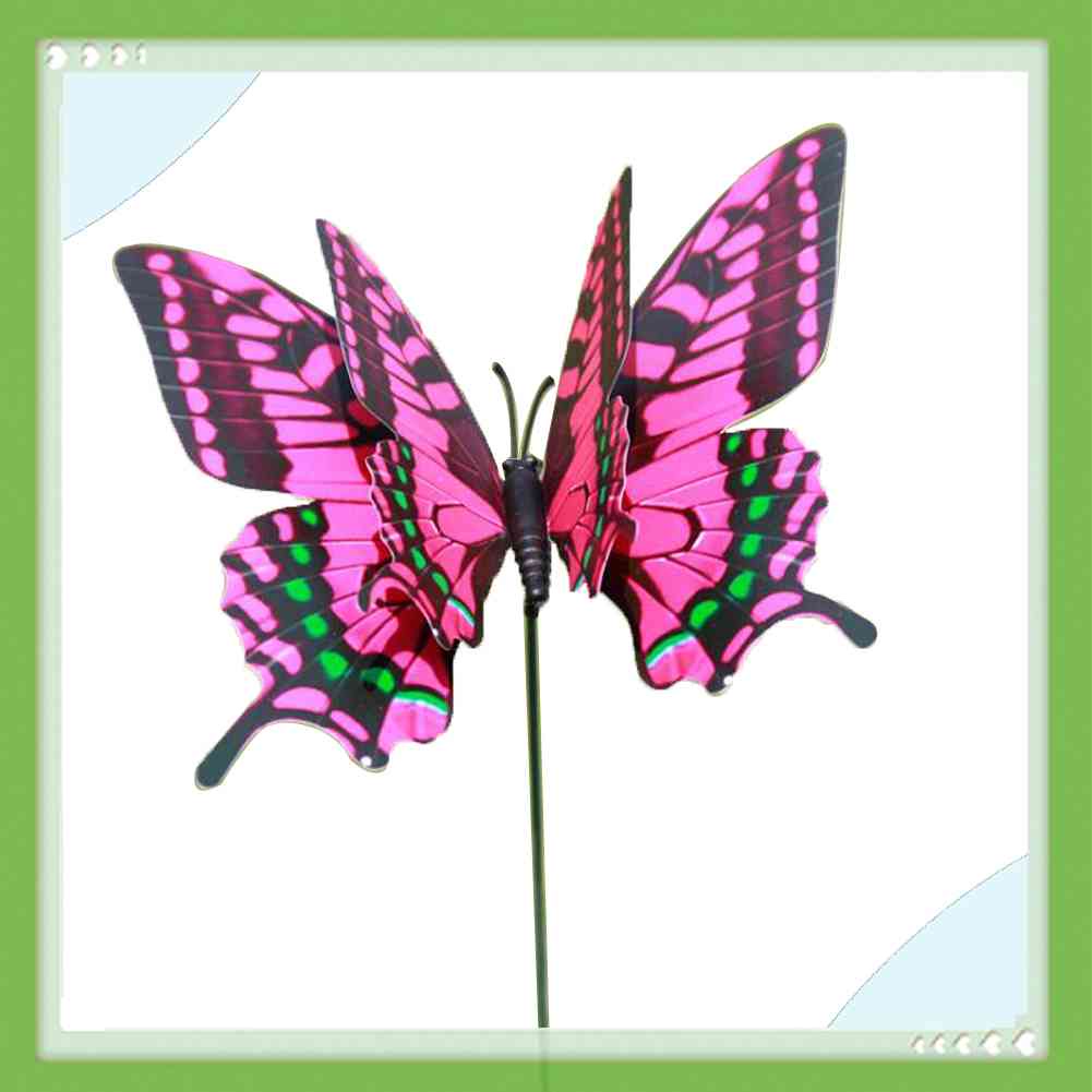 4 Con Bướm Bằng Nhựa PVC 7 / 12cm Trang Trí Sân Vườn