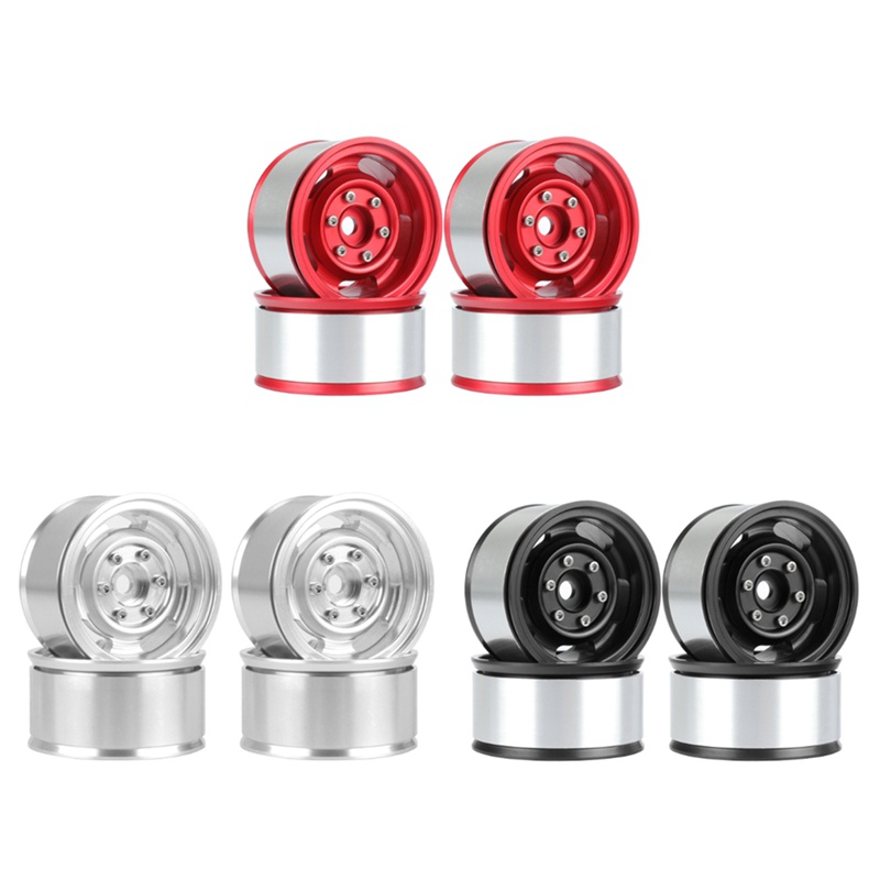 Set 4 Bánh Xe 76mm 1.55 Inch Chuyên Dụng Cho Xe Điều Khiển Từ Xa Axial Yeti Jr RC4WD Tamiya CC01 1 / 10