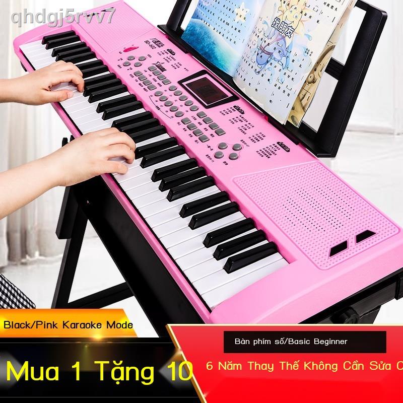 □ ❡ Đàn Piano Điện Tử 61 Phím Trẻ Em Mới Bắt Đầu Bé Gái Có Micro Đa Năng Đàn Piano Cho Bé Giáo Dục Sớm Đ