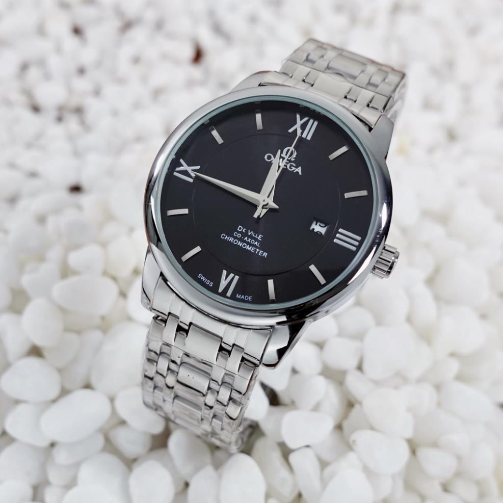 Đồng Hồ Nam OMEG Dây Đúc Kim Trôi Khóa Bướm Size 40mm Kính Cong Chống Nước Bảo Hành 24 Tháng - Mã Omeg