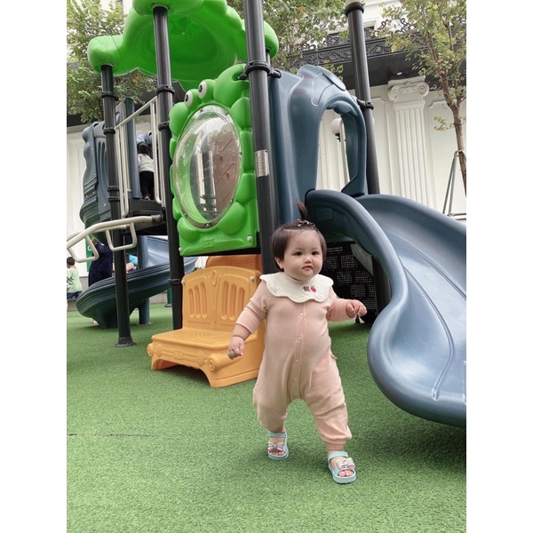 Dép Zaxy quai ngang nơ kẹo xanh