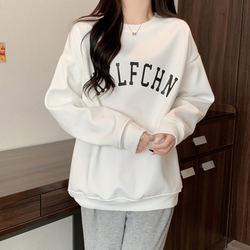 Áo Nỉ Nữ Dài Tay Cổ Tròn Thời Trang Hàn