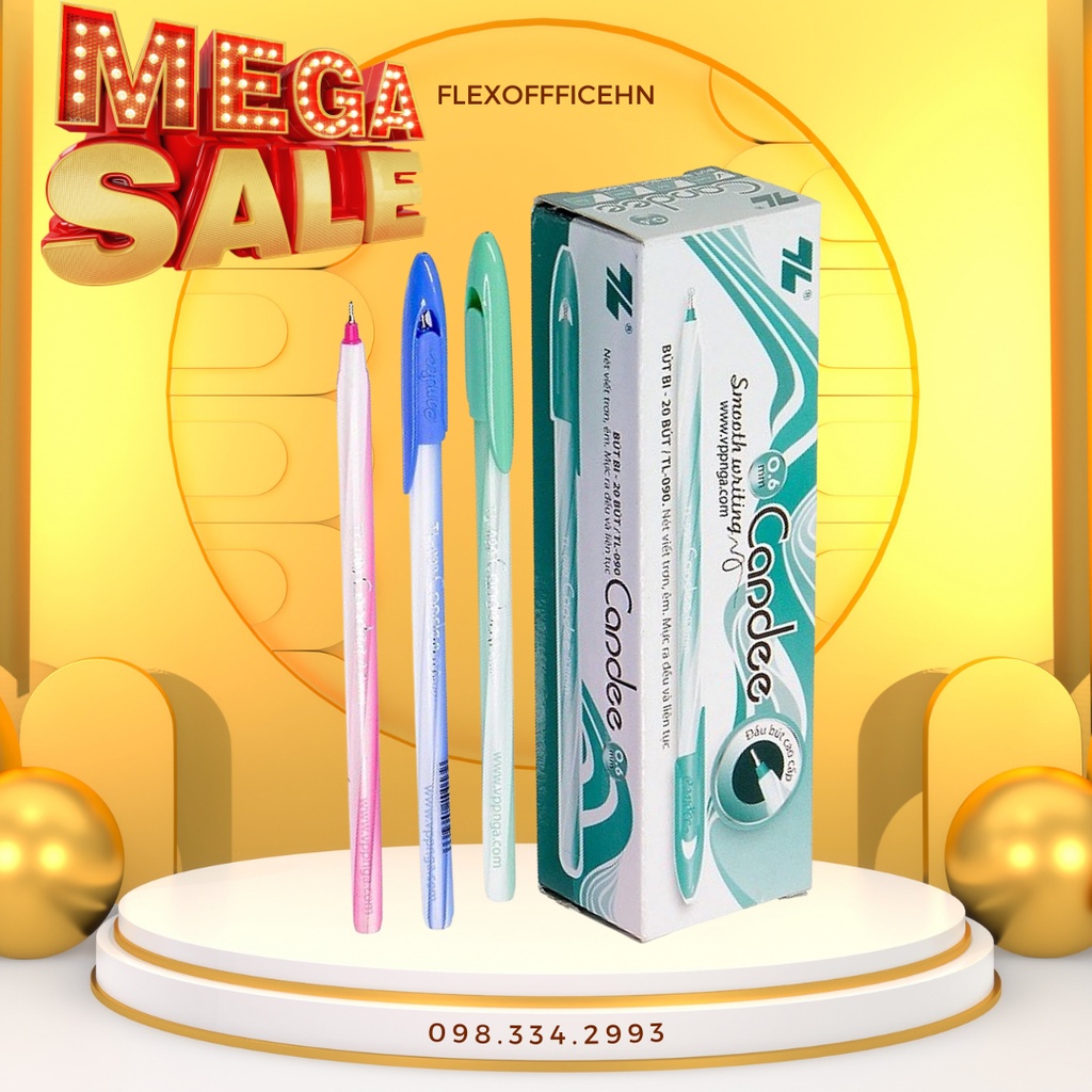 Bút Bi 0.6 mm Candee - Thiên Long TL-090 (Màu Thân Bút Giao Ngẫu Nhiên)