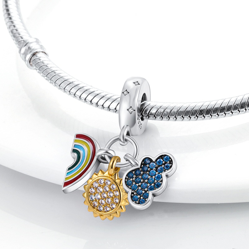 Hạt Charm Bằng Bạc Sterling 925 Hình Cây Xương Rồng Xinh Xắn