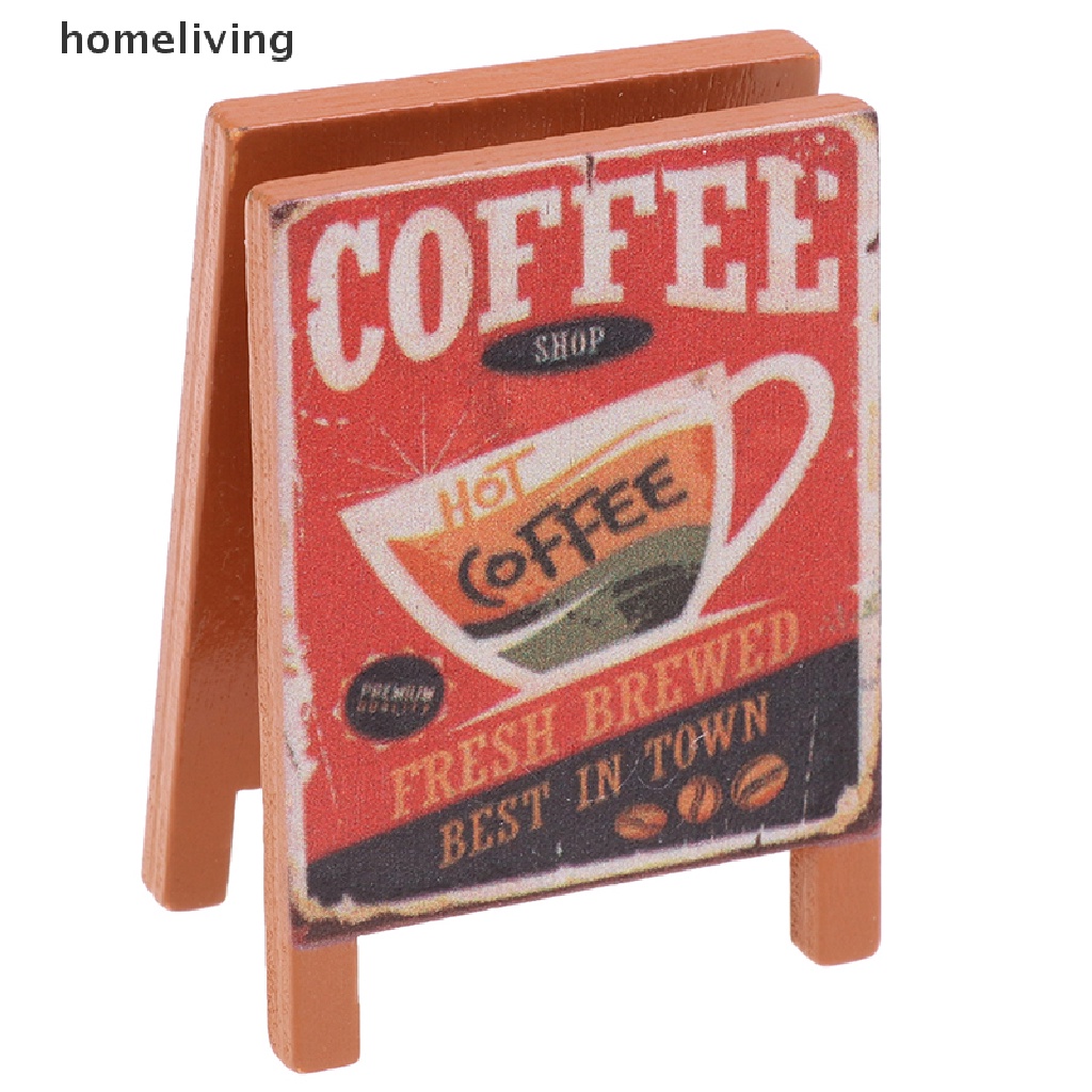 1 Mô Hình Bảng Hiệu Quán Cà Phê / Bánh Ngọt Tỉ Lệ 1: 12 Trang Trí Nhà Búp Bê DIY