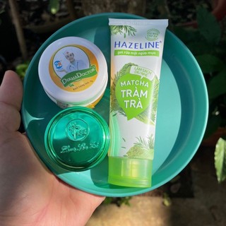 Combo 3 món Sửa rửa mặt + Kem Tẩy Nám Trà Xanh Của Thái và kem dưỡng trắng da chống nắng Derma doctor