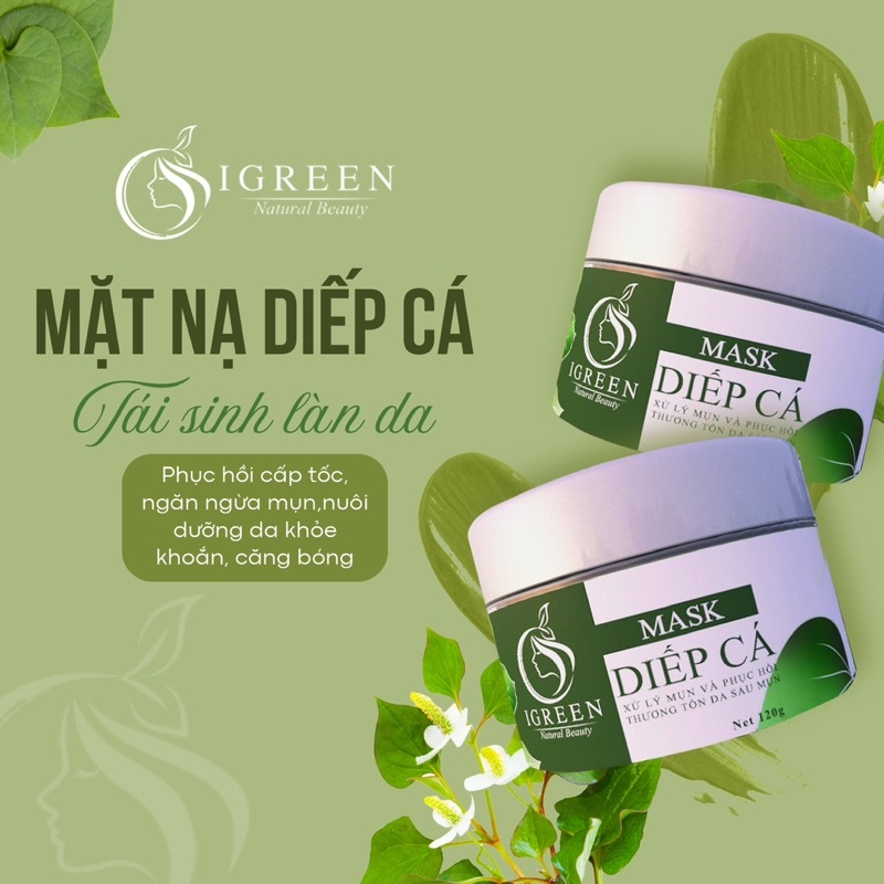 MẶT NẠ DIẾP CÁ TƯƠI IGREEN – CHÍNH HÃNG - GIẢM MỤN, THÂM, SÁNG DA