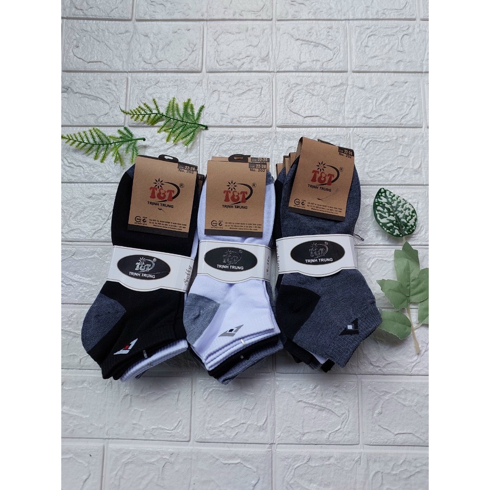 Set 10 đôi tất nam và nữ cổ ngắn T&T thời trang