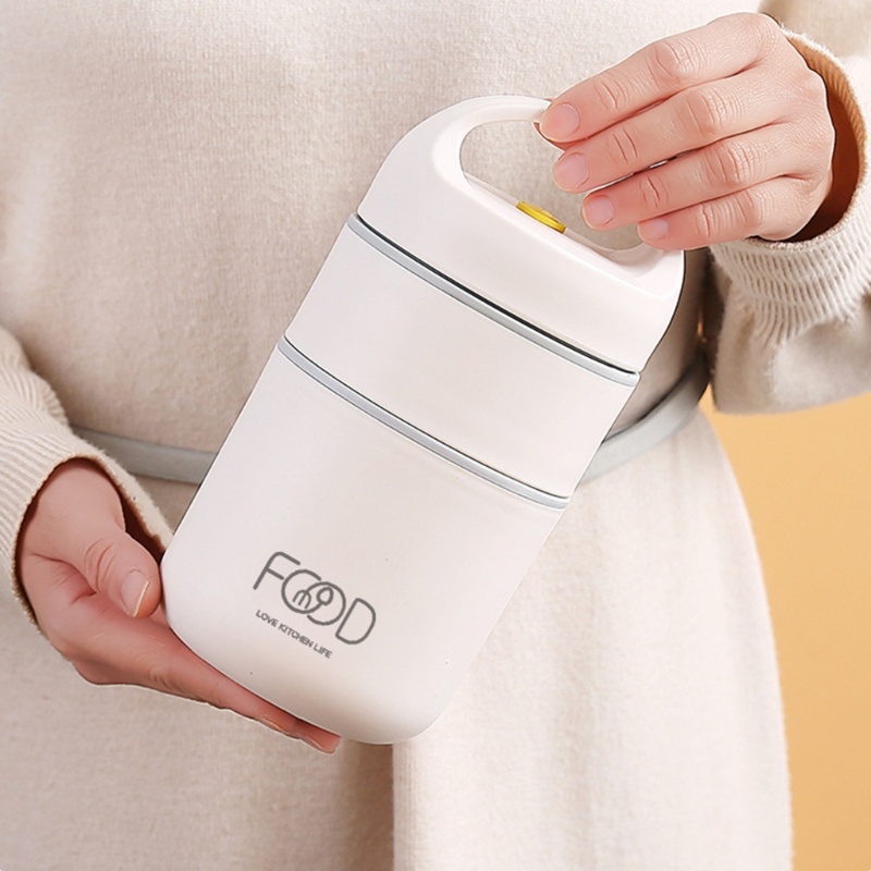 Hộp cơm Giữ Nhiệt Chống Tràn Bằng Thép Không Gỉ Tiện Dụng