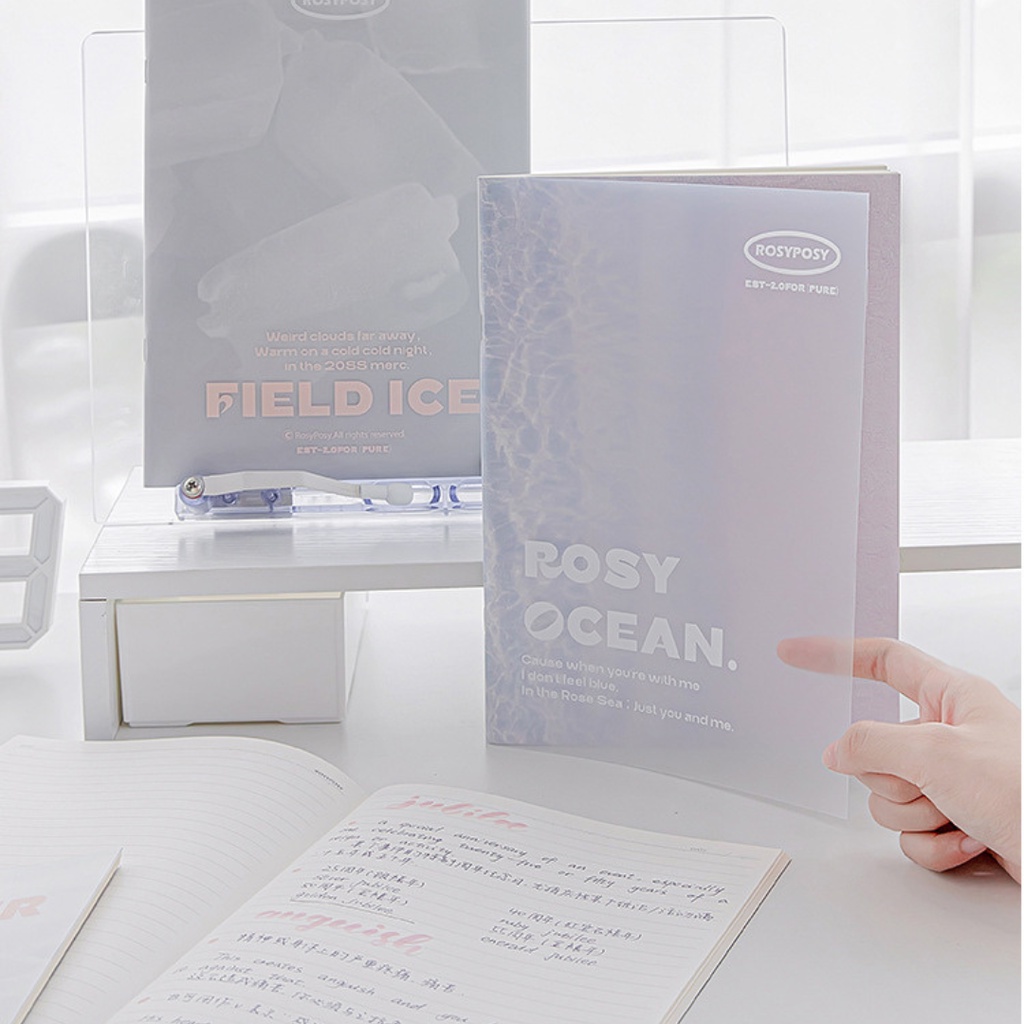 Tập Vở Rosy Posy 80 Trang Khổ B5 Ruột Kẻ Ngang Có Bìa Nhựa Chống Nước