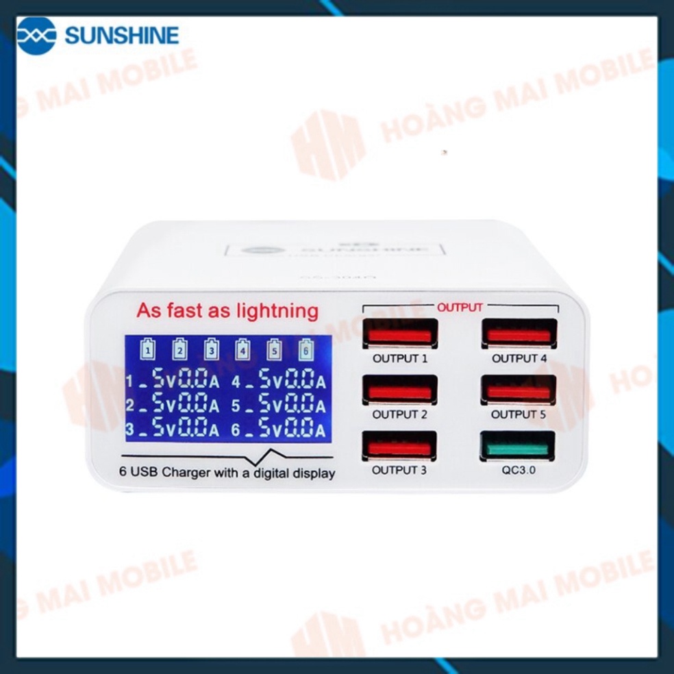 Sạc báo dòng Sunshine SS-304Q (6 cổng)