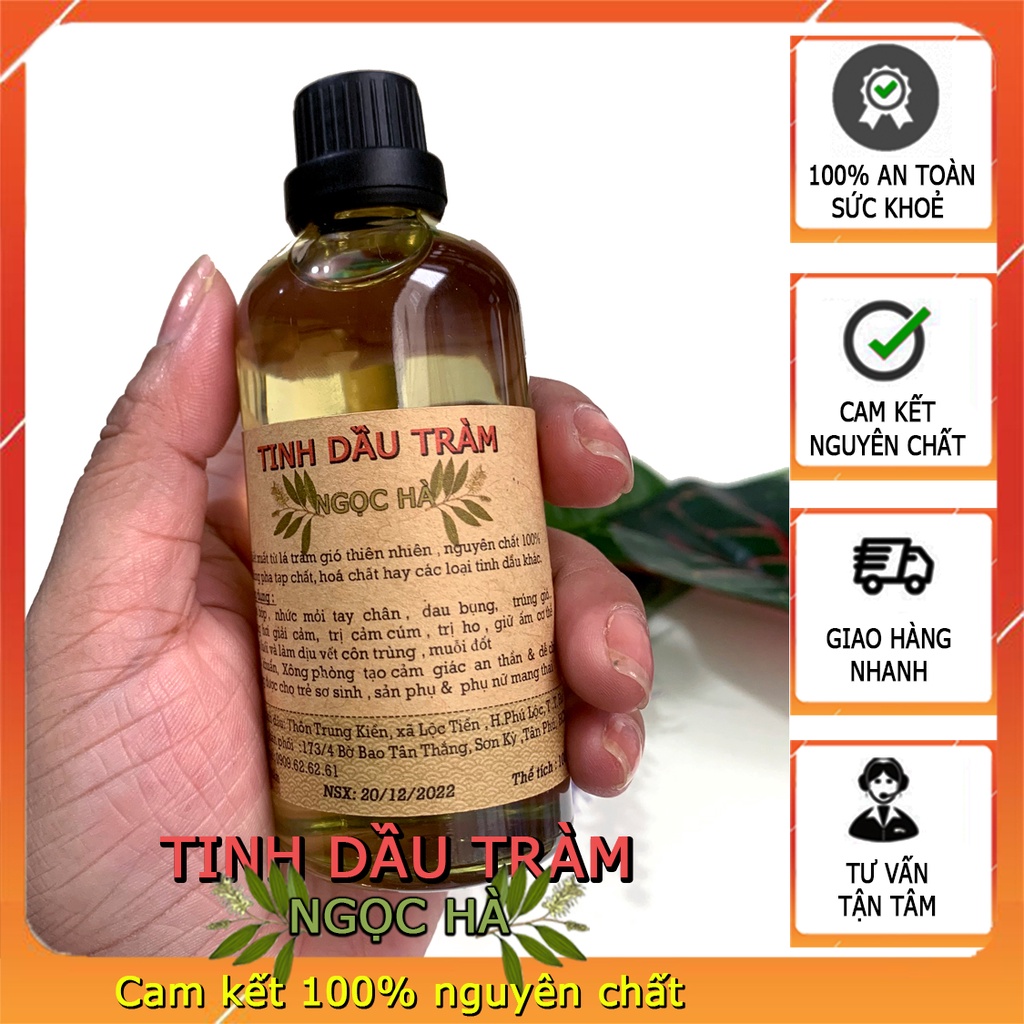 Tinh dầu Tràm Huế cam kết nguyên chất 100% - TRẺ SƠ SINH dùng được-Chai dùng thử 20ml