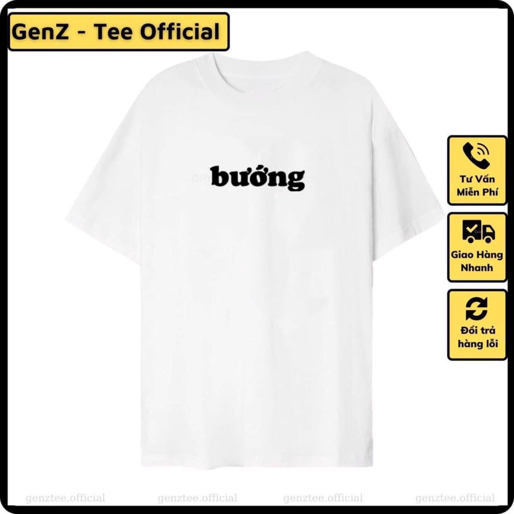 Áo thun chữ Bướng, phong cách trẻ trung năng động form rộng nam nữ đủ size