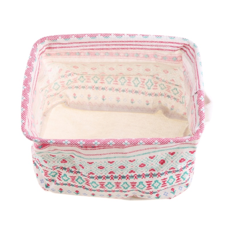 Hộp Đựng Đồ Trang Sức / Mỹ Phẩm Để Bàn Bằng Vải Lanh Chất Lượng Cao