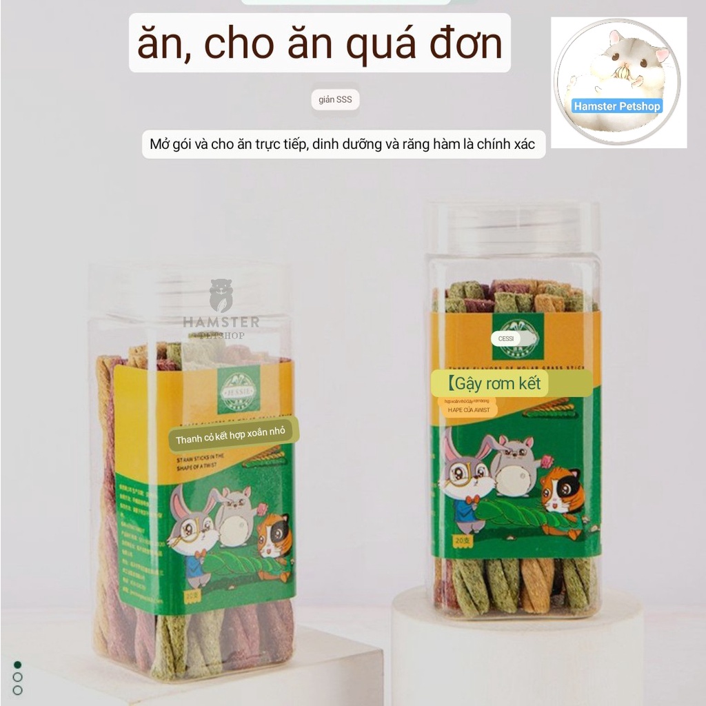 Thanh gặm timothy mài răng cho guinea pig, thỏ, bọ, hamster
