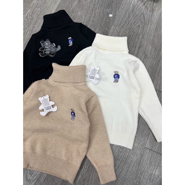 Áo Len cổ lọ không xù cho bé 8-28kg