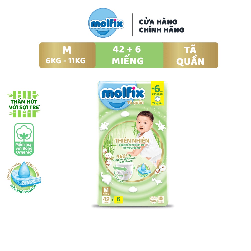 Bỉm/tã quần Molfix M size M22/M42/M62/M76