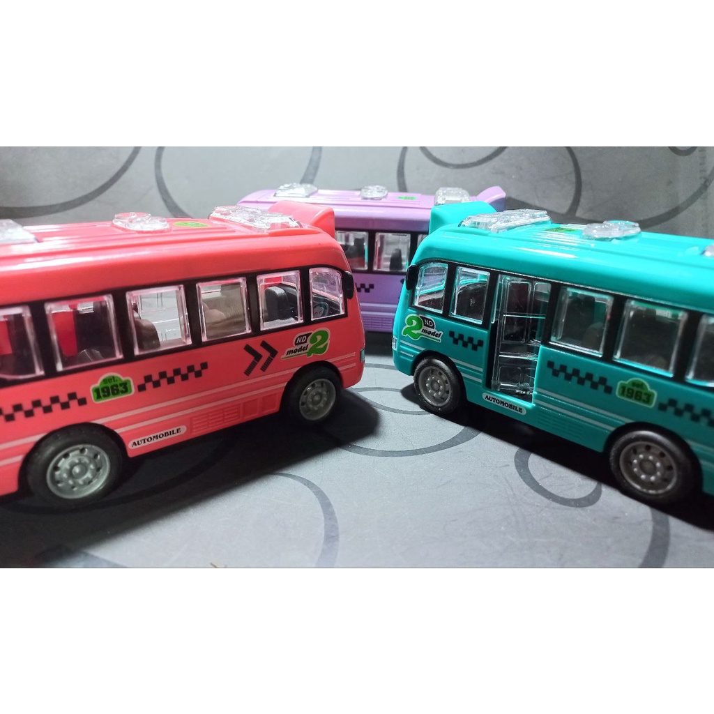 Đồ Chơi Vận Động Giáo Dục, Mô Hình Xe Khách Có Thể Mở Cửa Size 12cm 02178