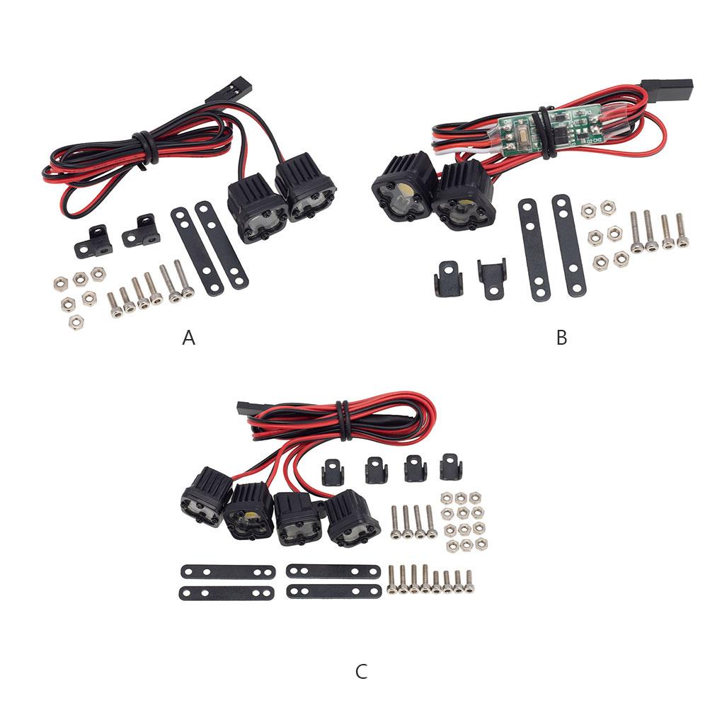 Đèn LED Chiếu Sáng Bằng Nhựa Trọng Lượng Nhẹ Kèm Giá Đỡ Dành Cho Xe Tải 1 / 10 Trx-4 SCX10 90046