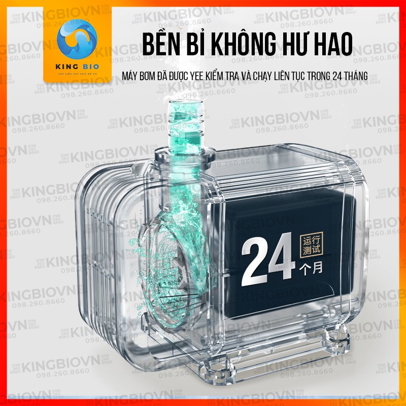 Máy bơm chìm cao cấp siêu êm Yee - thiết kế sang trọng hiện đại cho bể cá