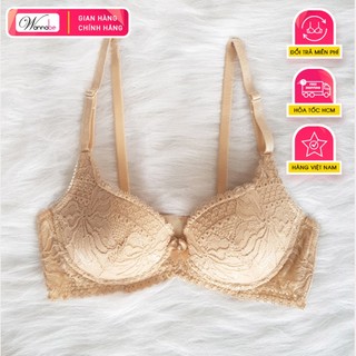 Áo ngực mút mỏng Wannabe ANR14 cúp xéo, ren hoa nữ tính