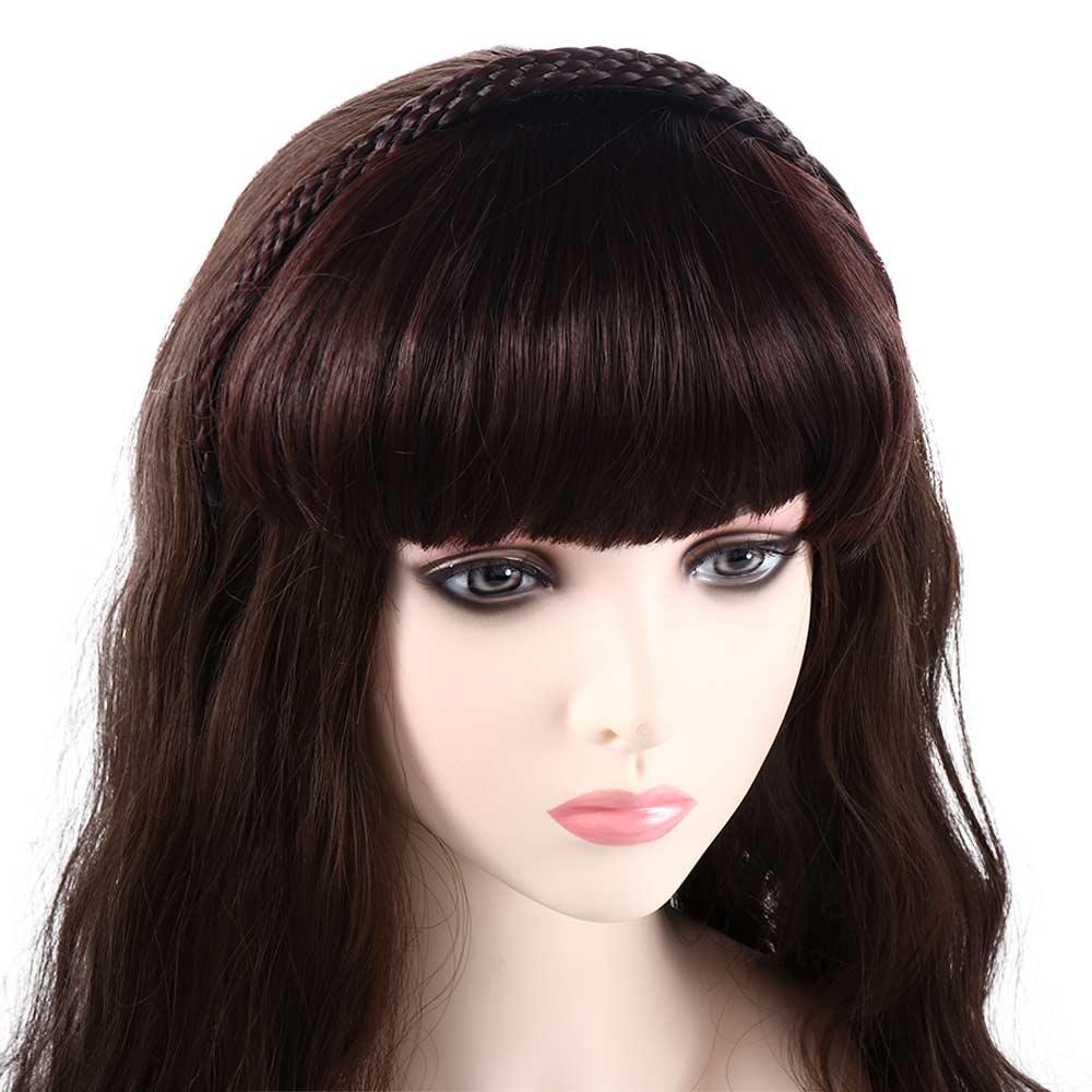 ANEMONE Tóc Giả Nữ Mái Ngang Bằng Sợi Tổng Hợp Chịu Nhiệt