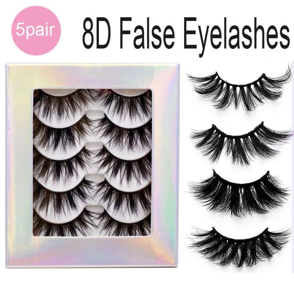 Hộp 5 Cặp Lông Mi Giả Dài Và Dày EBINLANDS Dành Cho Nữ