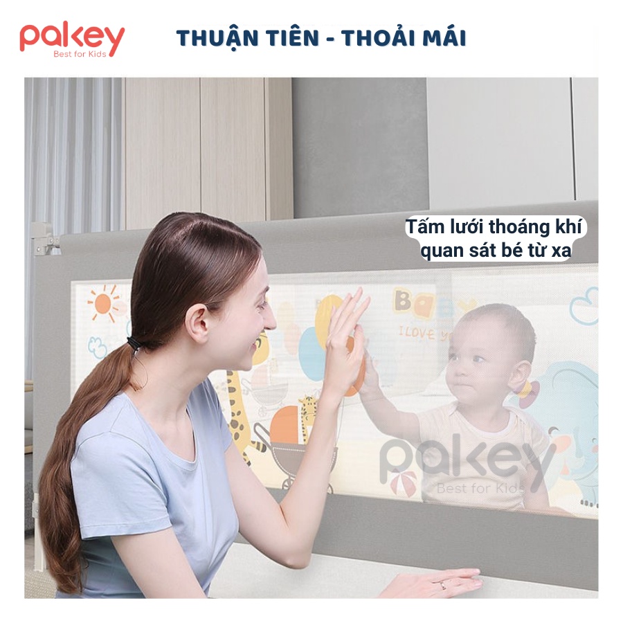 Thanh Chắn Giường Pakey Dạng Trượt Dễ Tháo Lắp 2023,Thanh Chặn Giường Họa Tiết Ngộ Nghĩnh An Toàn Cho Bé