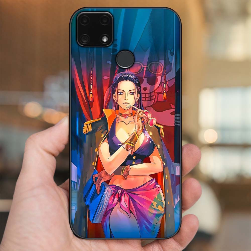 Ốp lưng Realme C25 viền đen in hình Nico Robin One Piece Đảo Hải Tặc