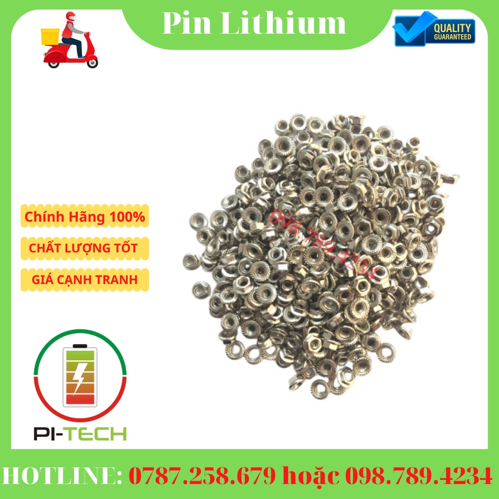 Bulong đai ốc M4 bắt pin lithium (10 chiếc)