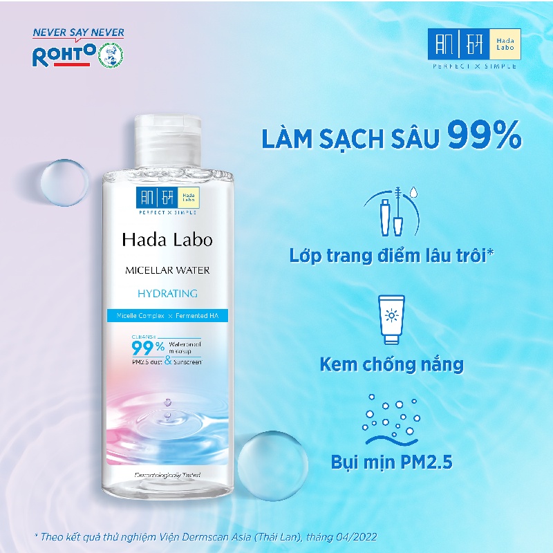 [VB] Combo 2 Nước tẩy trang sạch sâu dưỡng ẩm Hada Labo Micellar Water Hydrating 240ml/chai