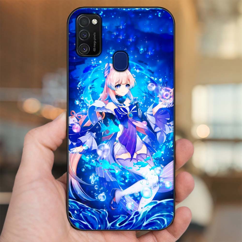 Ốp lưng Samsung M21, M30S viền đen in hình Sangonomiya Kokomi Genshin Impact