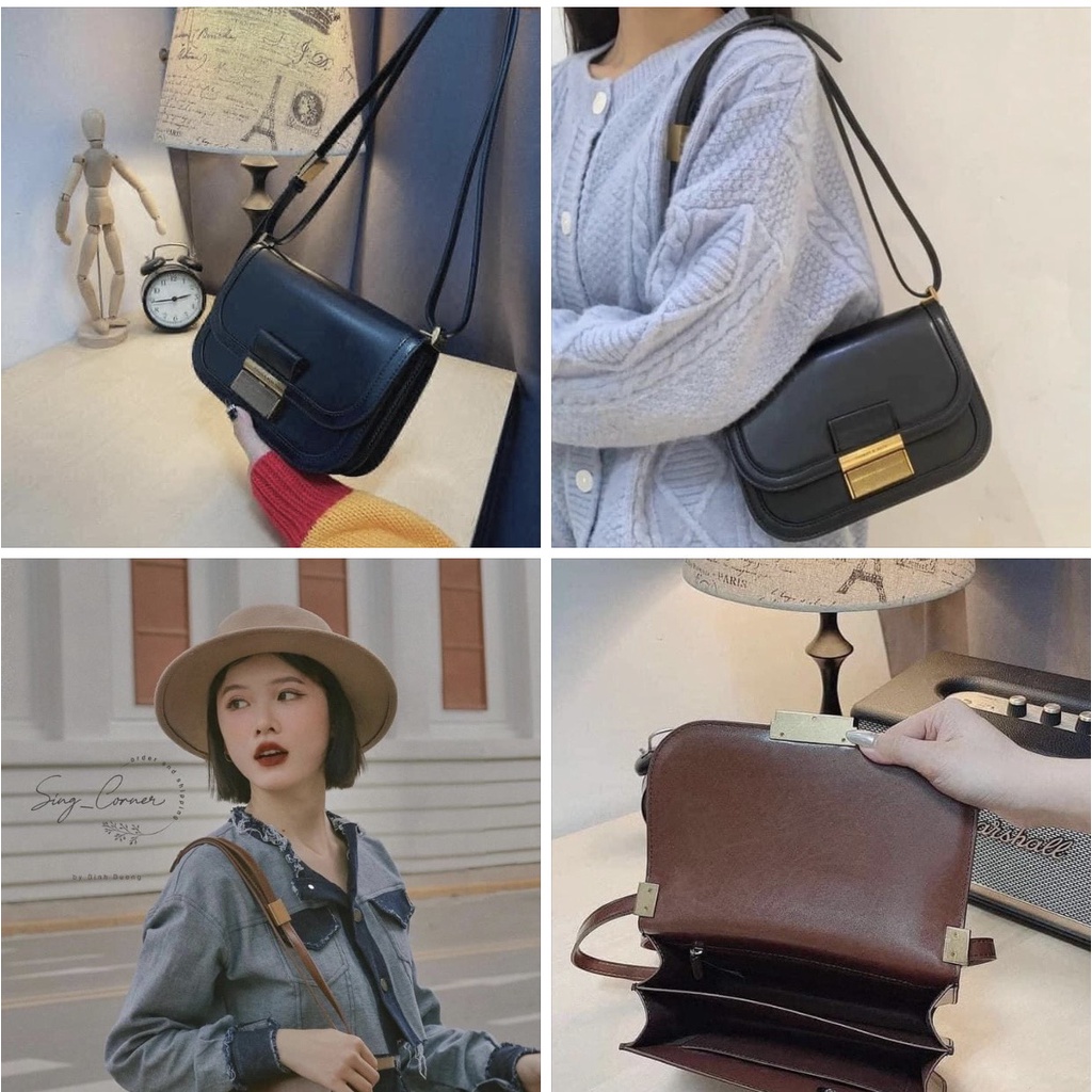 Túi Xách Nữ C&K Vintage Xuất Hot Trend 22cm Sang Chảnh Cá Tính.