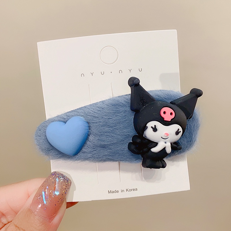 Kẹp Tóc Trang Sức Hình Sanrio Hello Kitty mymelody Cinnamon Purin Nhồi Bông Dễ Thương Dành Cho Trẻ Em