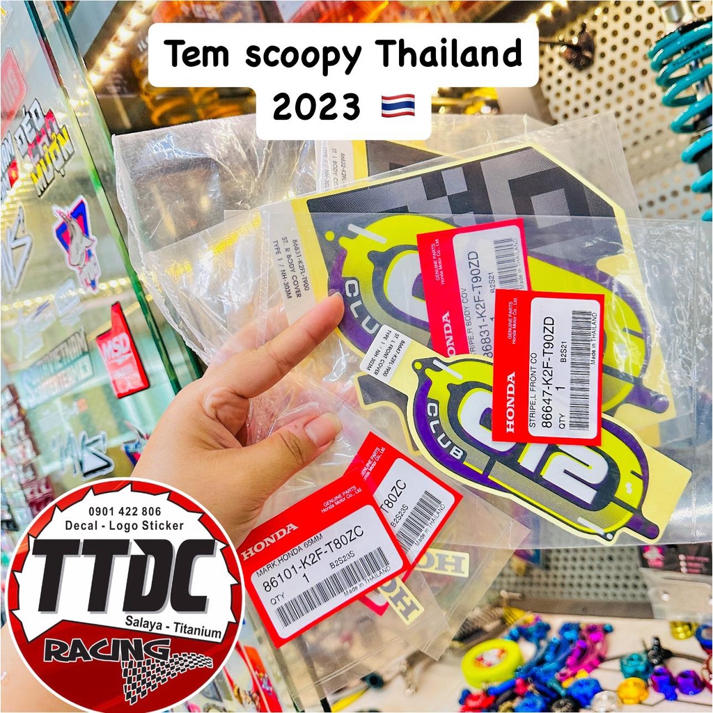 Tem Scoopy 2023 Chính Hãng Honda Thái lan 🇹🇭
