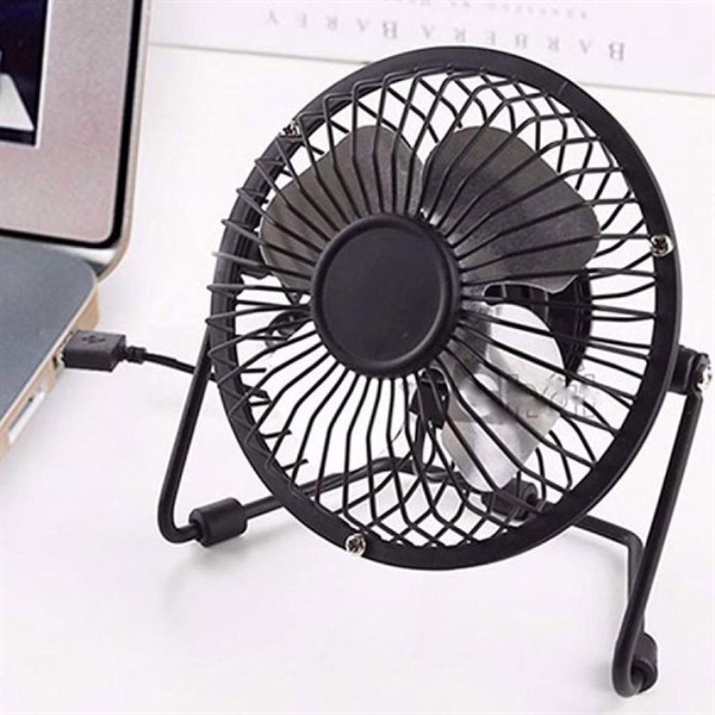 Quạt lồng sắt 4 cánh USB mini Fan loại lớn 15cm