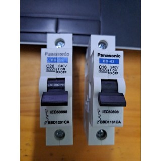 Cầu dao tép panasonic mcb 1p 16a, 20a, 25a, 32a