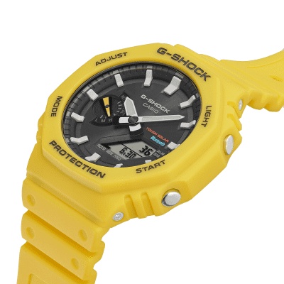 ĐỒNG HỒ NAM CASIO G-SHOCK GA-B2100C-9A DÂY NHỰA VÀNG KẾT NỐI BLUETOOTH CHỐNG NƯỚC - HÀNG CHÍNH HÃNG