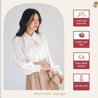 Áo sơ mi TRẮNG kiểu nữ Lavish Shirt vải linen trắng