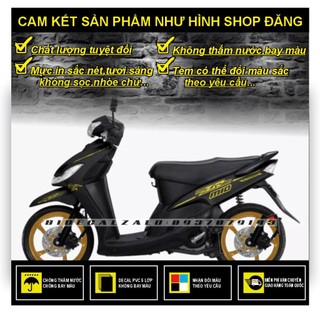 Tem rời mio zr phối dán xe đen - bi decal