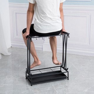 Giá Để Đồ Dù Sắt Có Khay Nhỏ Giọt 10 Lỗ 8 Móc Giá Treo Ô Cho Gia Đình Sảnh Khách Sạn 【MOMYKEEP】